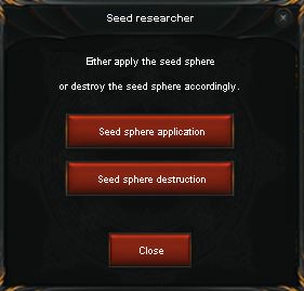 Seed Researcher Menu
